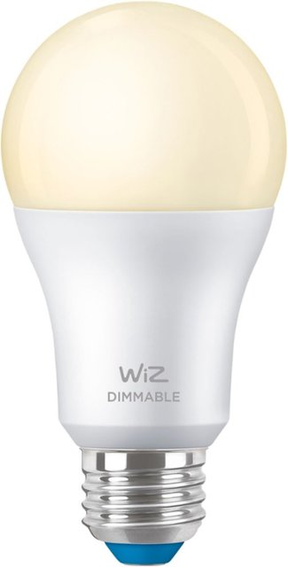 Front Zoom. WiZ - A19 Smart LED Soft White Bulb - White.