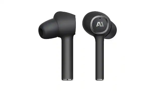 Front. Ausounds - AU-Stream ANC True Wireless Noise Cancelling Earphone - Black.
