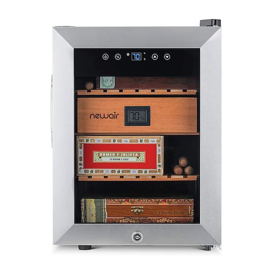 NewAir 250 Count Electric Cigar Humidor Wineador Stainless ...