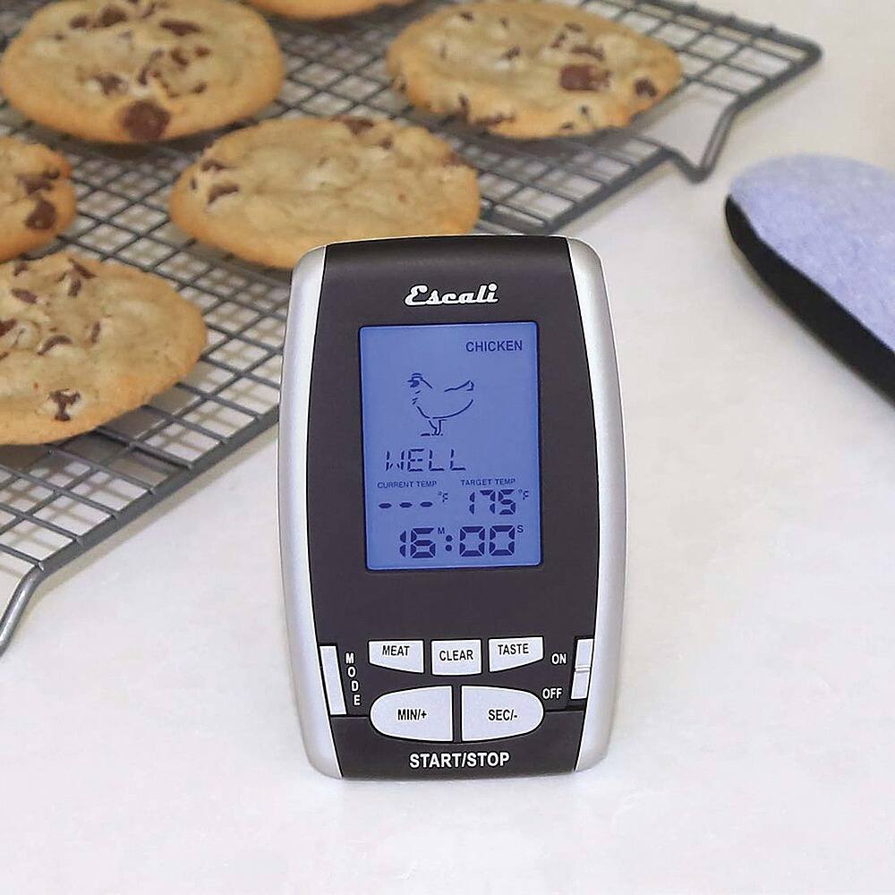 Alt View 18. Escali - Wireless Remote Thermometer & Timer - Black.