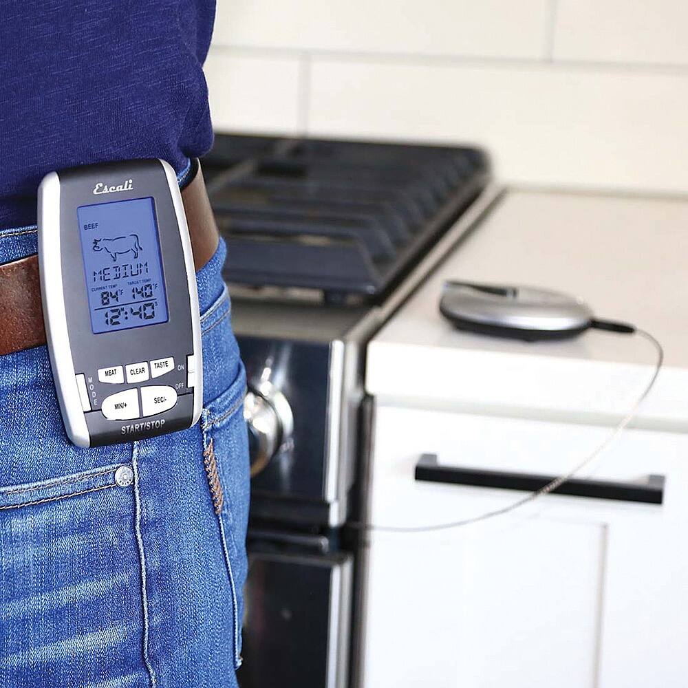 Alt View 19. Escali - Wireless Remote Thermometer & Timer - Black.
