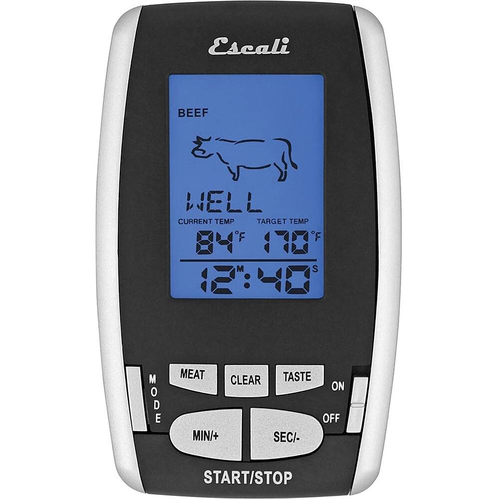Alt View 22. Escali - Wireless Remote Thermometer & Timer - Black.