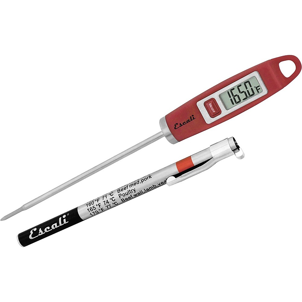 Angle View: Escali - Gourmet Digital Thermometer - Red