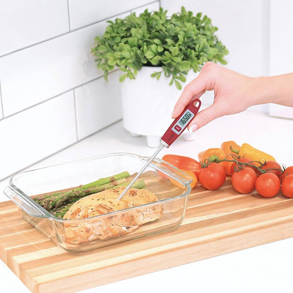 Alt View 19. Escali - Gourmet Digital Thermometer - Red.