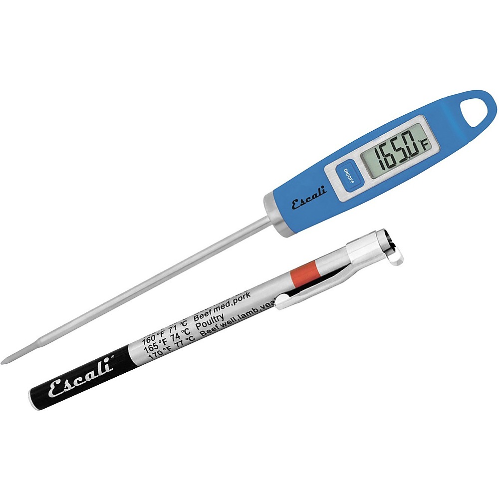 Angle View: Escali - Gourmet Digital Thermometer - Blue