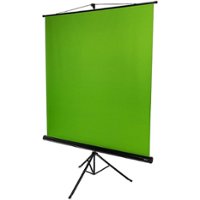 Arozzi - Extra Wide Portable Green Screen - Black - Front_Zoom