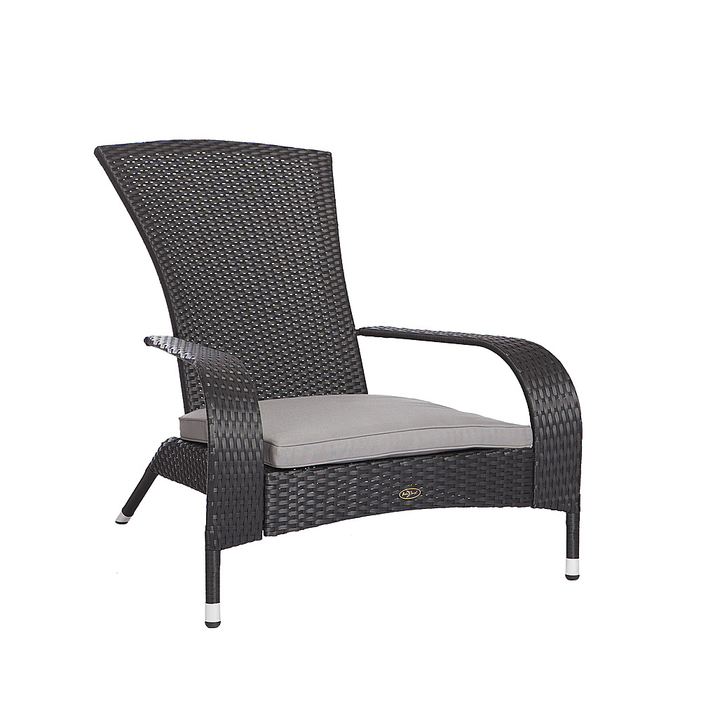 Photos - Garden Furniture Patio Sense - Coconino Wicker Black Chair - Brown 62430 
