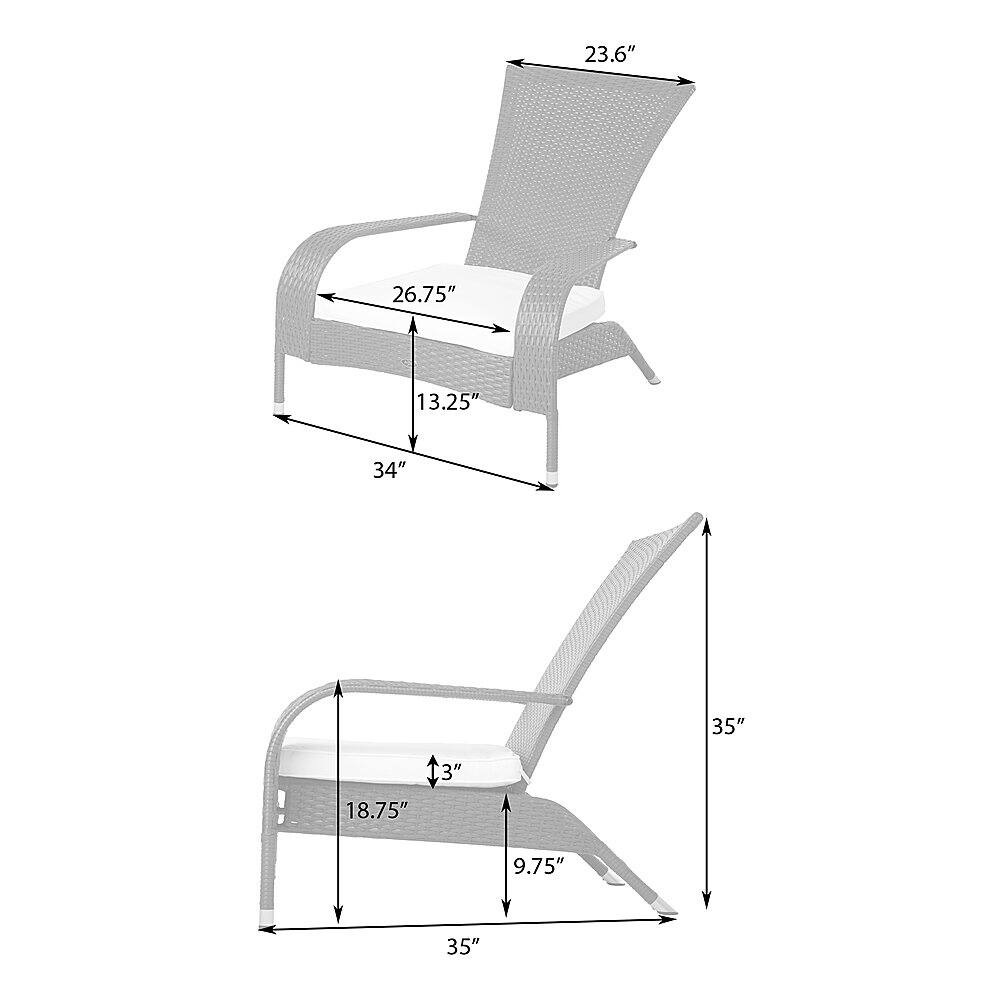 Alt View 17. Patio Sense - Coconino Wicker Black Chair - Brown.