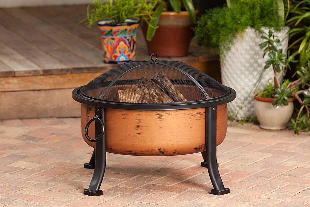 Alt View 14. Fire Sense - Lumina Wood Burning Fire Pit - Copper.
