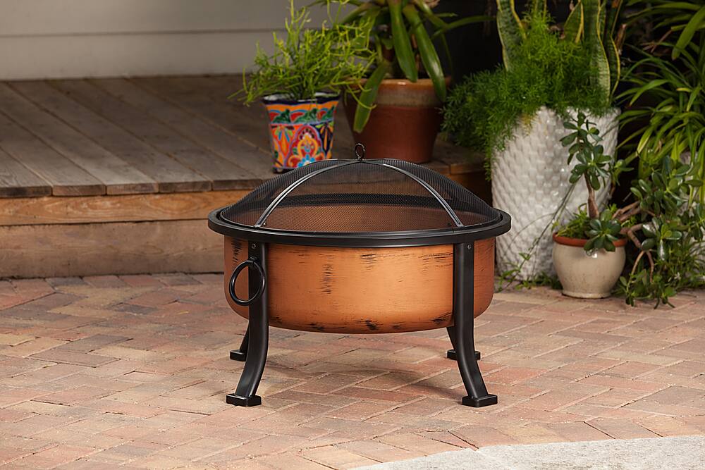 Alt View 15. Fire Sense - Lumina Wood Burning Fire Pit - Copper.