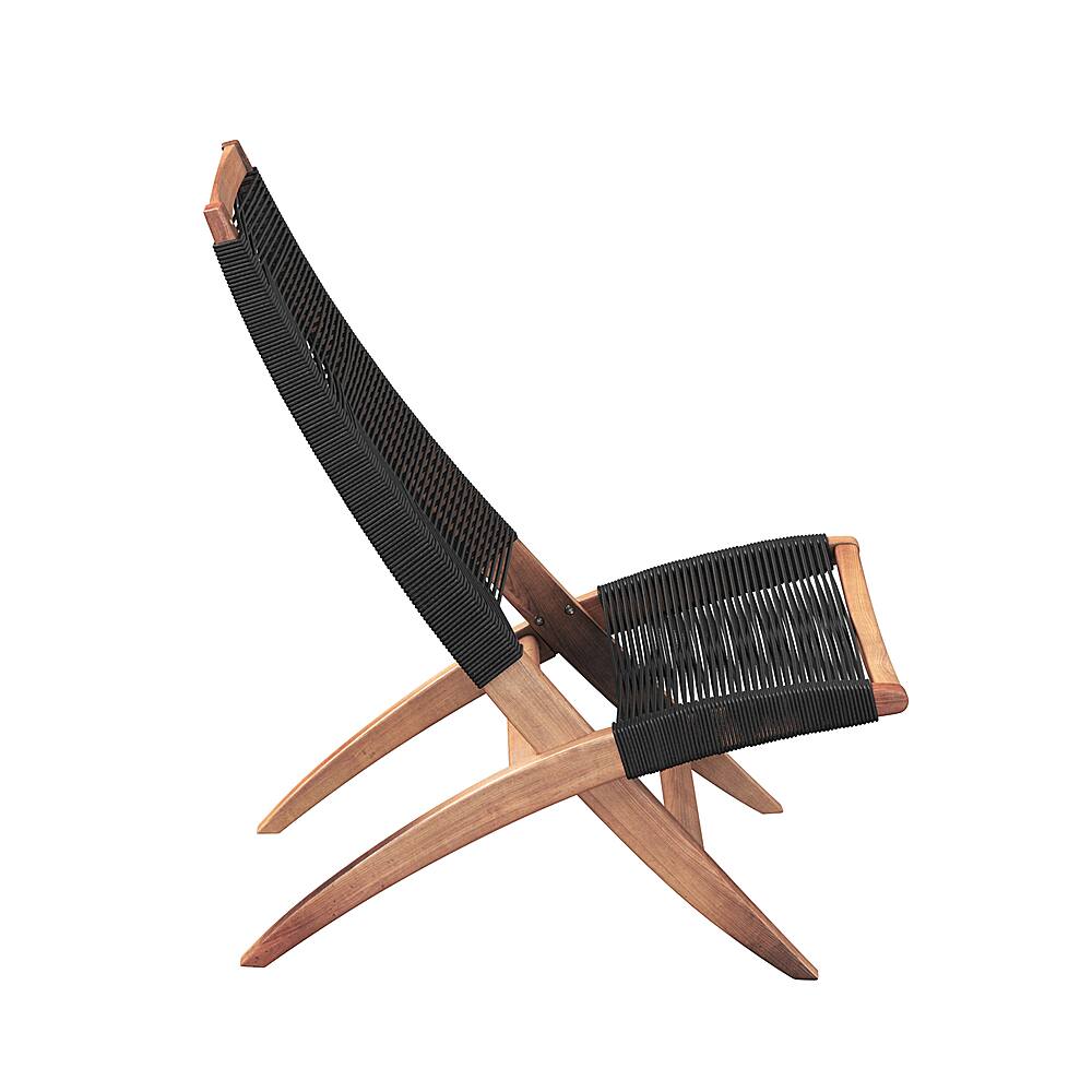 Alt View 12. Patio Sense - Lisa Modern Lounge Chair - Black.