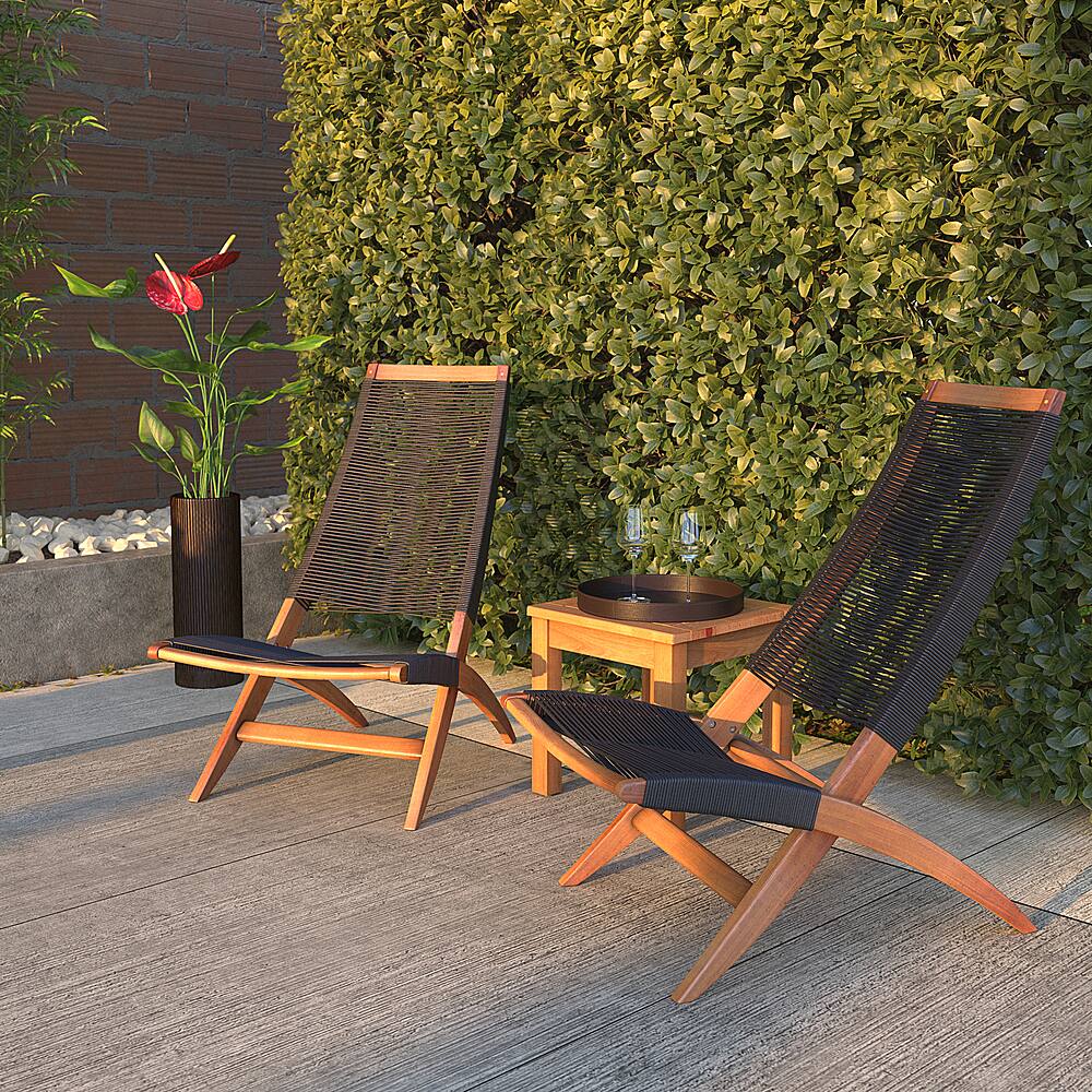 Alt View 17. Patio Sense - Lisa Modern Lounge Chair - Black.