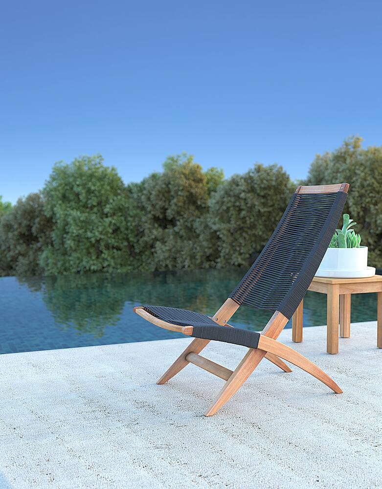 Alt View 18. Patio Sense - Lisa Modern Lounge Chair - Black.