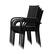 Alt View 11. Patio Sense - Morgan Outdoor Wicker Chairs (Set of 4) - Black.