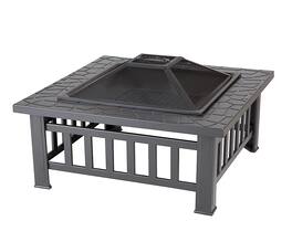 Fire Sense - Stonemont Square Fire Pit - Black