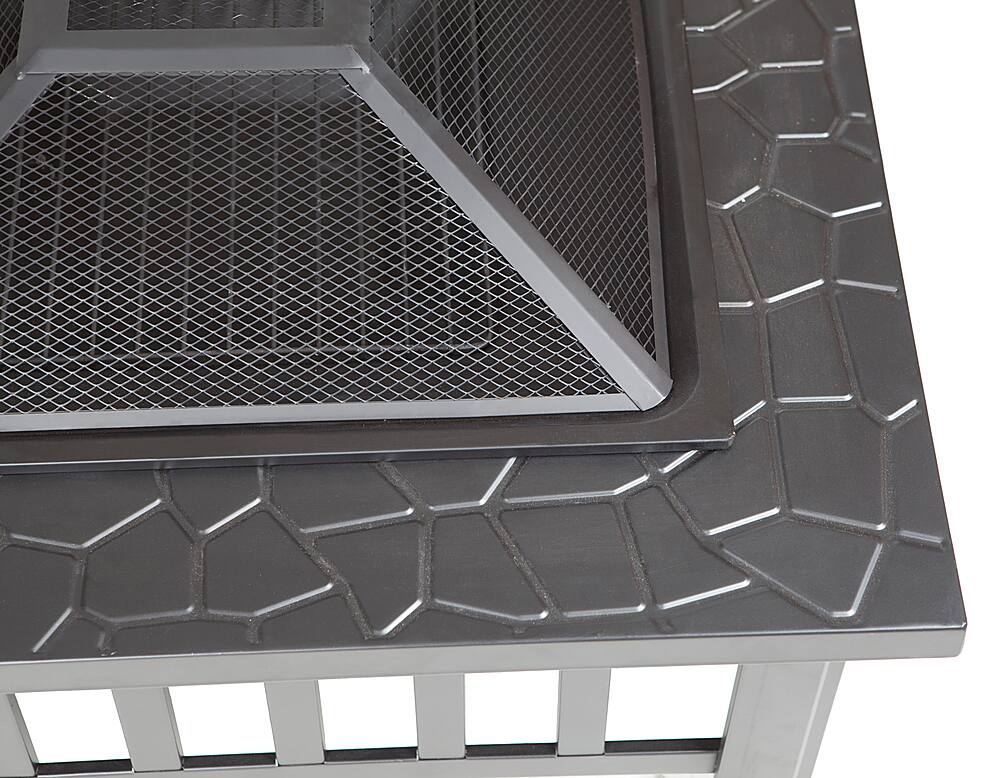 Alt View 13. Fire Sense - Stonemont Square Fire Pit - black.