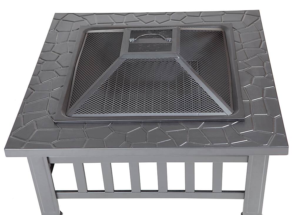 Alt View 14. Fire Sense - Stonemont Square Fire Pit - black.