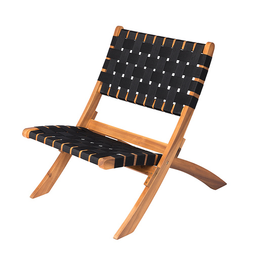 Patio Sense - Sava Folding Outdoor Chair - Black
