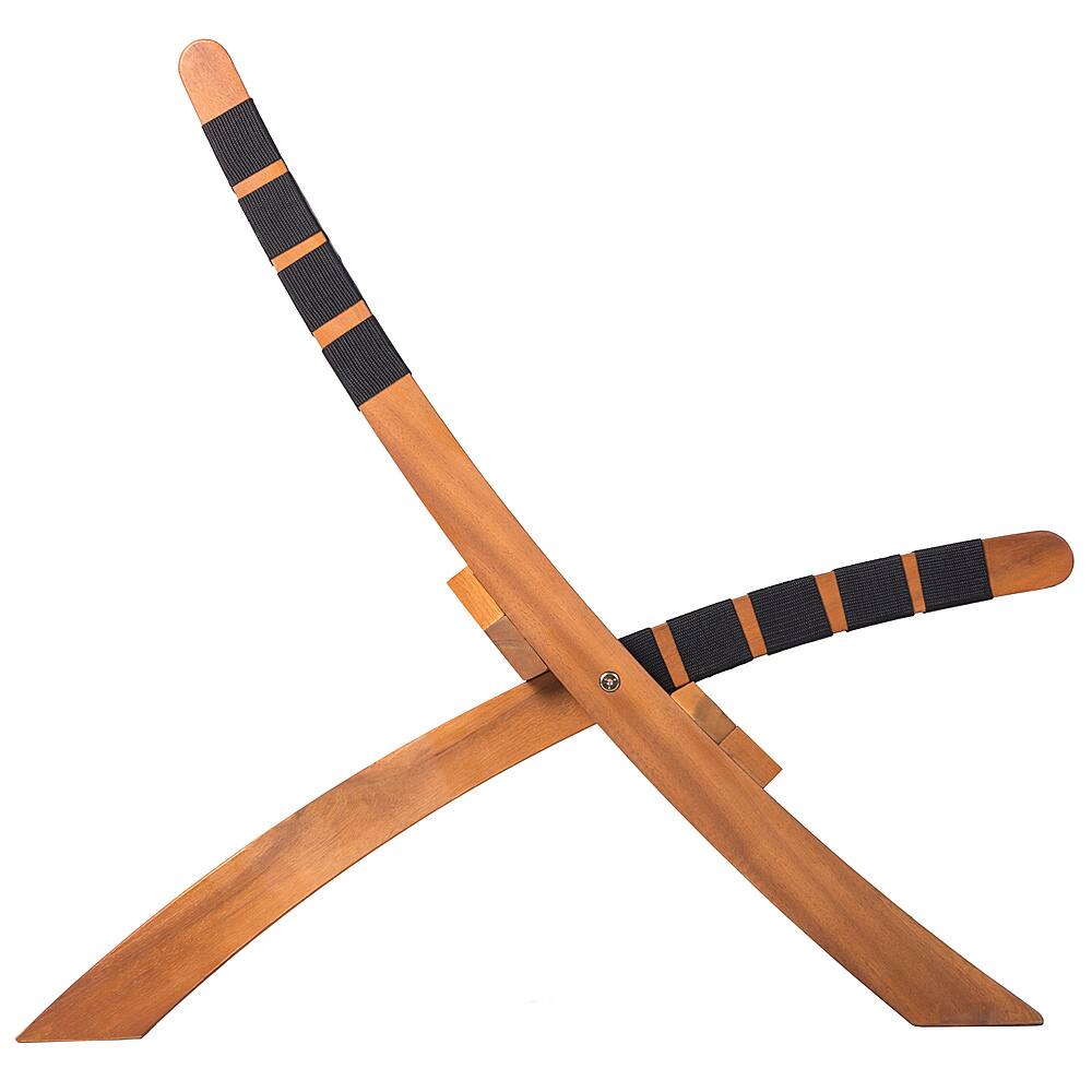 Alt View 12. Patio Sense - Sava Folding Outdoor Chair, Black - Black.