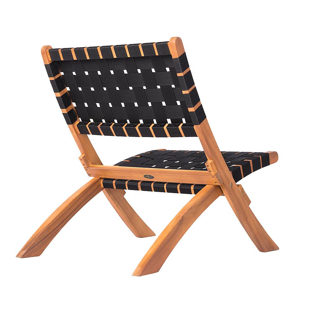 Alt View 13. Patio Sense - Sava Folding Outdoor Chair, Black - Black.