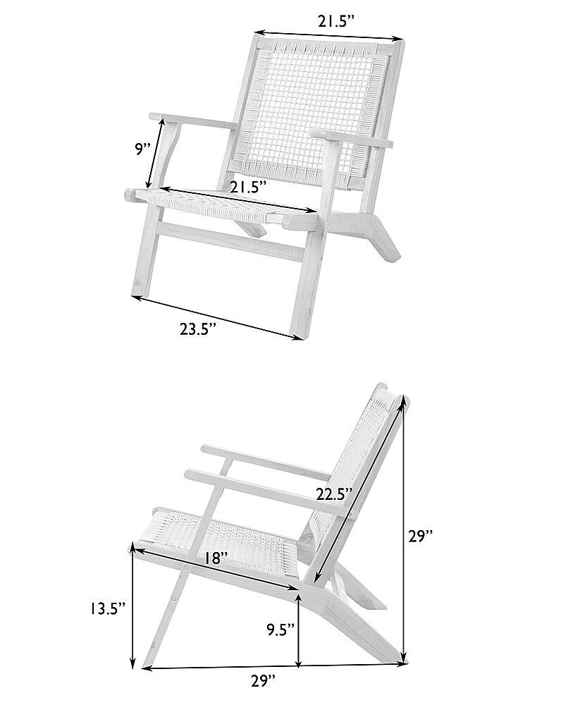 Alt View 15. Patio Sense - Vega Natural Stain Chair - Tan.