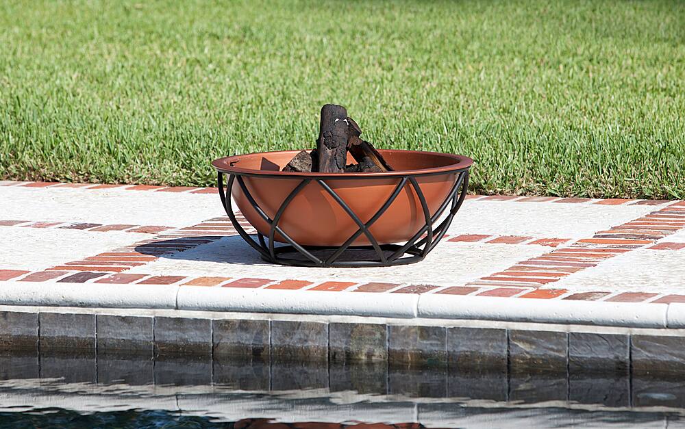 Alt View 11. Fire Sense - Barzelonia Round Fire Pit - Copper Look.