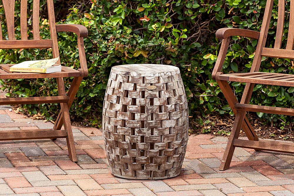 Alt View 11. Patio Sense - Maya Oval Garden Stool - Brown.