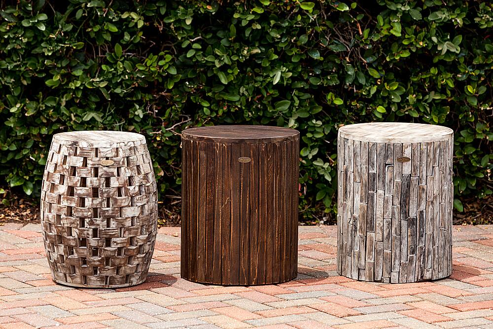 Alt View 12. Patio Sense - Maya Oval Garden Stool - Brown.