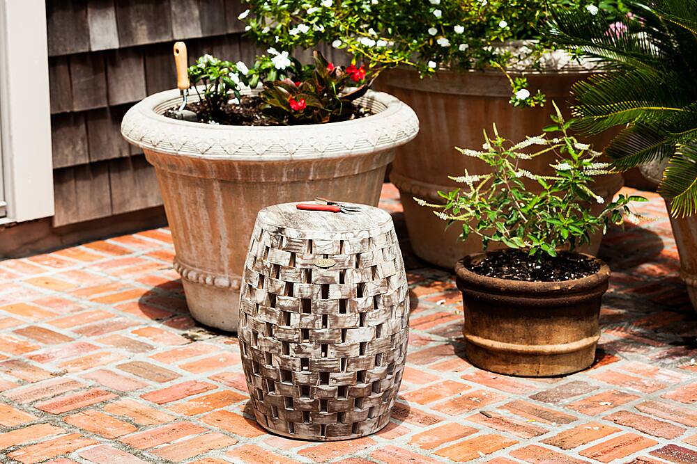 Alt View 13. Patio Sense - Maya Oval Garden Stool - Brown.