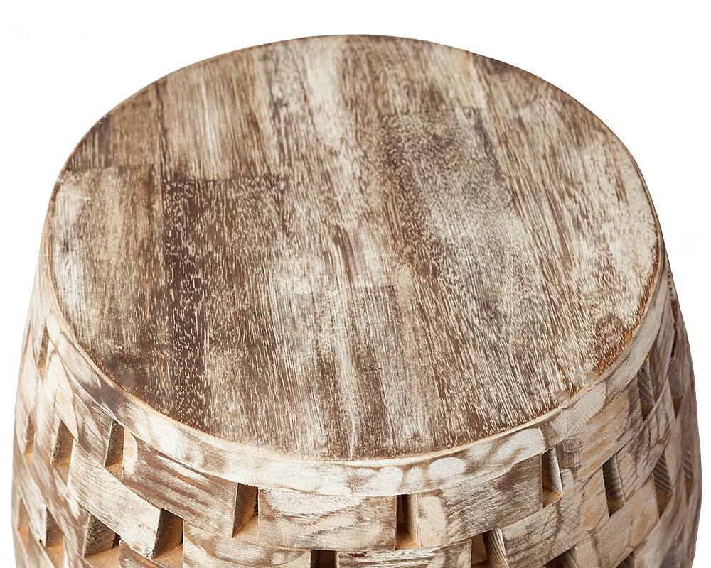 Left. Patio Sense - Maya Oval Garden Stool - Brown.