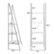 Front Zoom. Patio Sense - Tribeca Ladder Shelf - Brown.