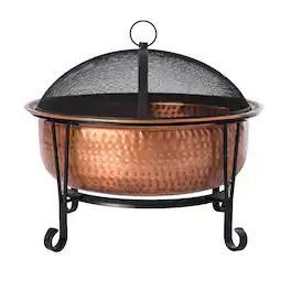 Fire Sense - Palermo Wood Burning Fire Pit - Copper