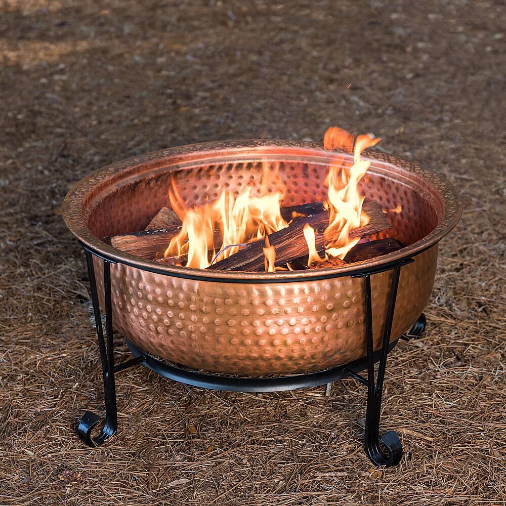 Alt View 18. Fire Sense - Palermo Wood Burning Fire Pit - Copper.