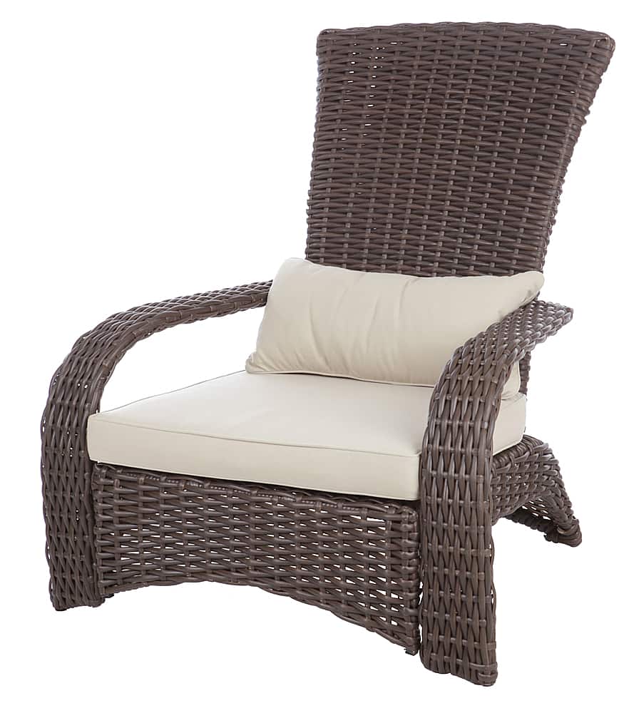 Alt View 11. Patio Sense - Coconino Deluxe Wicker Mocha Chair - Brown.
