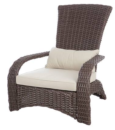 Alt View 11. Patio Sense - Coconino Deluxe Wicker Mocha Chair - Brown.
