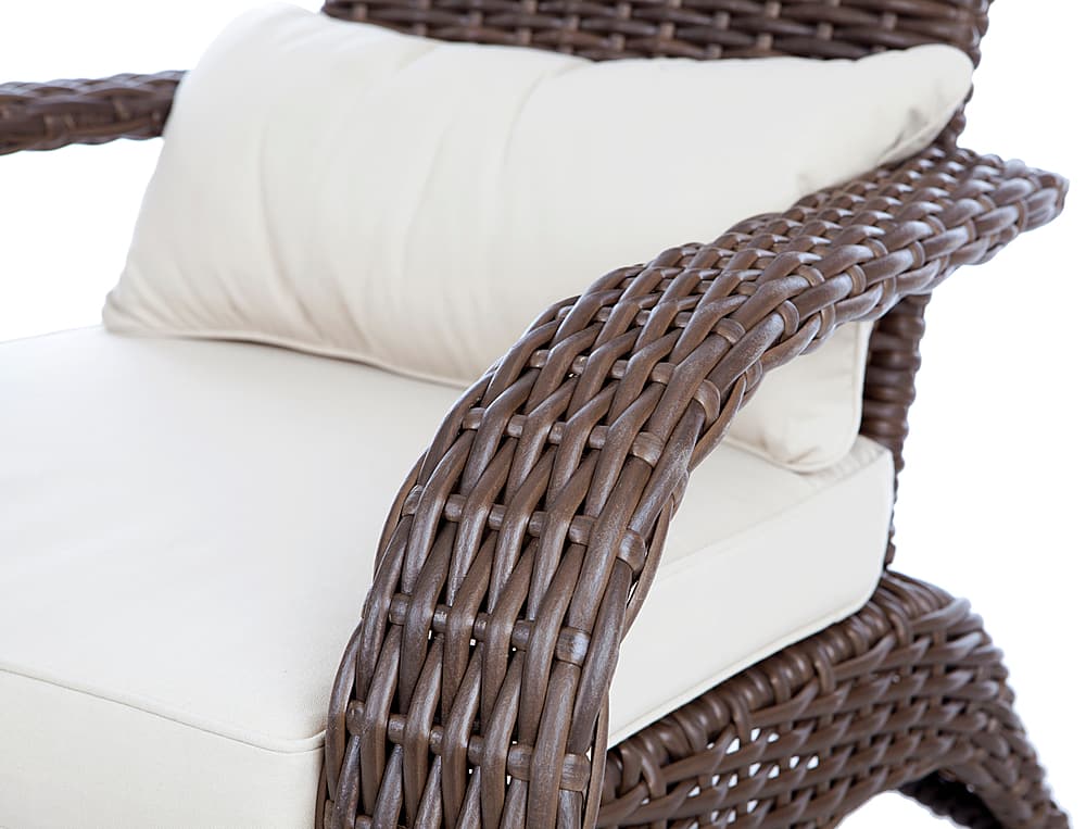 Alt View 13. Patio Sense - Coconino Deluxe Wicker Mocha Chair - Brown.
