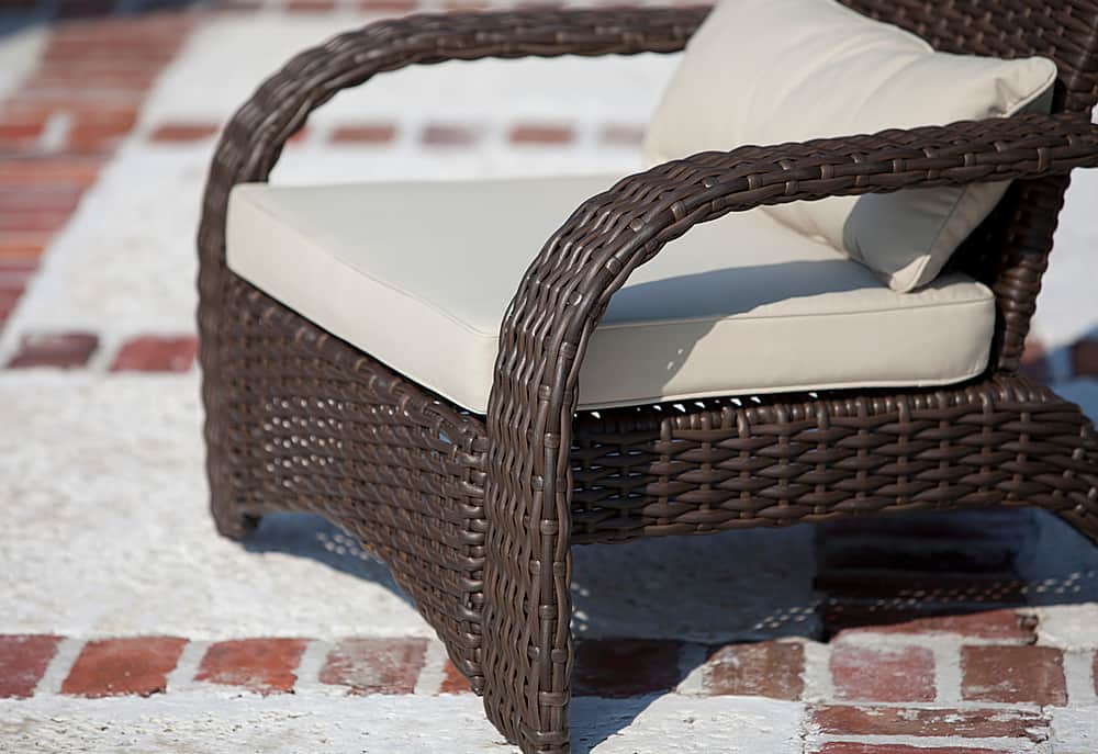 Alt View 14. Patio Sense - Coconino Deluxe Wicker Mocha Chair - Brown.