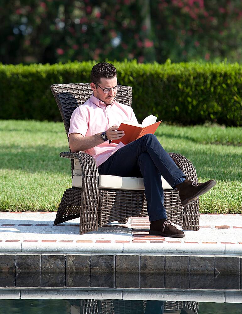 Alt View 15. Patio Sense - Coconino Deluxe Wicker Mocha Chair - Brown.