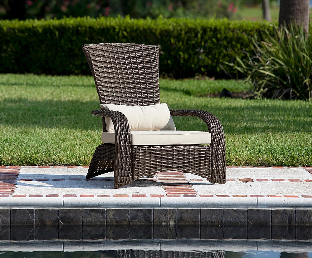 Alt View 16. Patio Sense - Coconino Deluxe Wicker Mocha Chair - Brown.