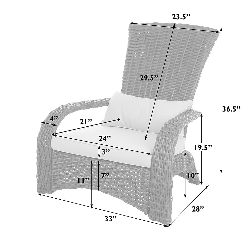 Alt View 17. Patio Sense - Coconino Deluxe Wicker Mocha Chair - Brown.