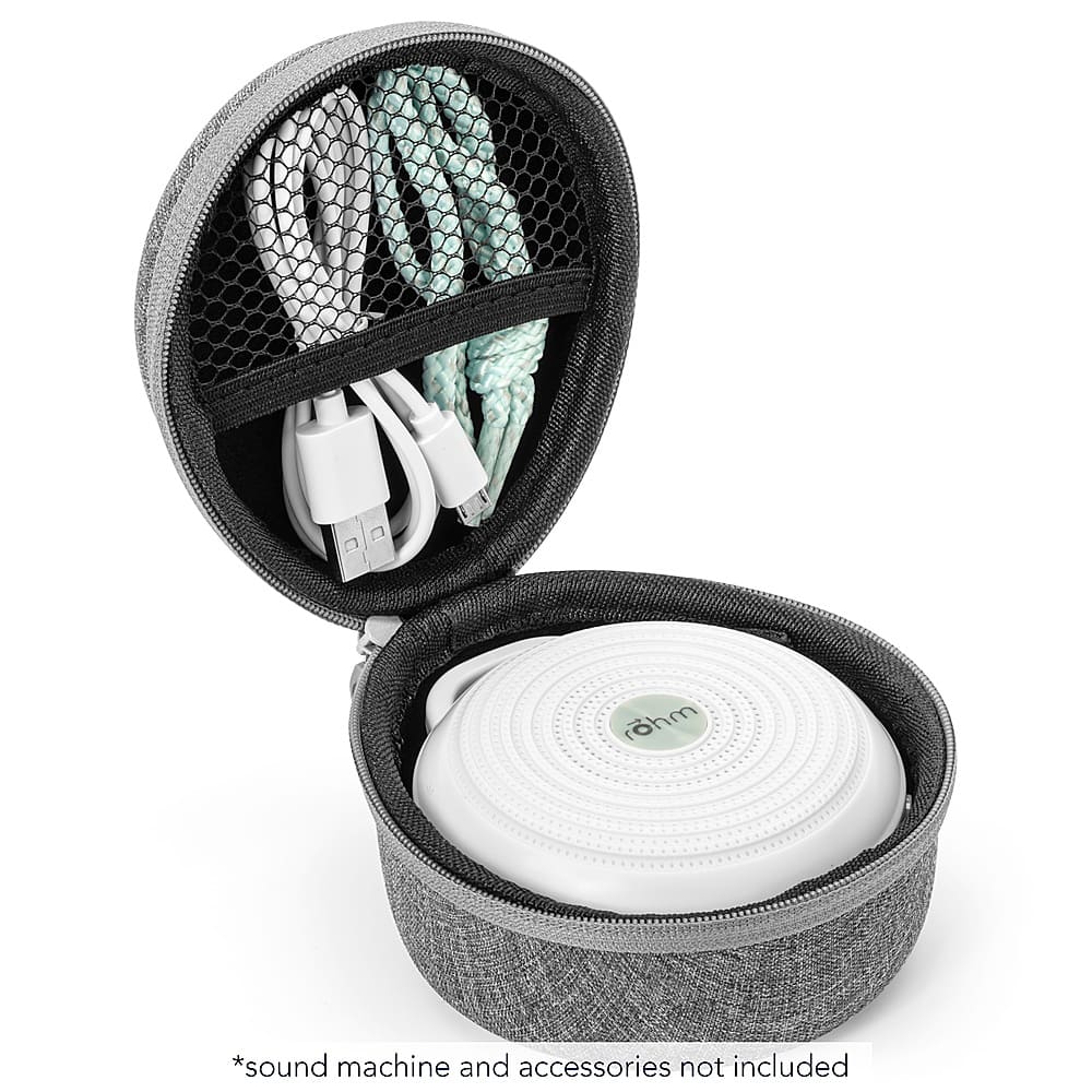 Angle. Yogasleep - Rohm White Noise Machine + Travel Case Bundle - White and Gray.