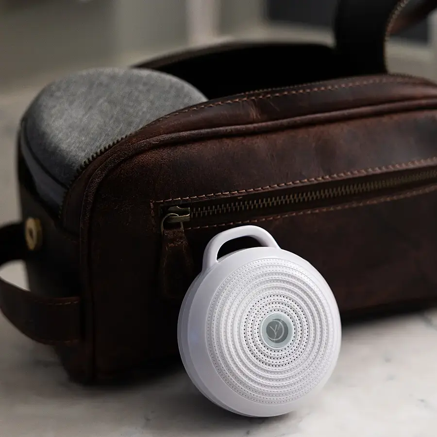 Alt View 16. Yogasleep - Rohm White Noise Machine + Travel Case Bundle - White and Gray.