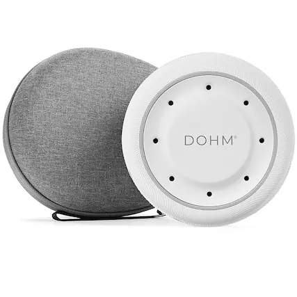 Front. Yogasleep - Dohm + Travel Case - White & Gray.
