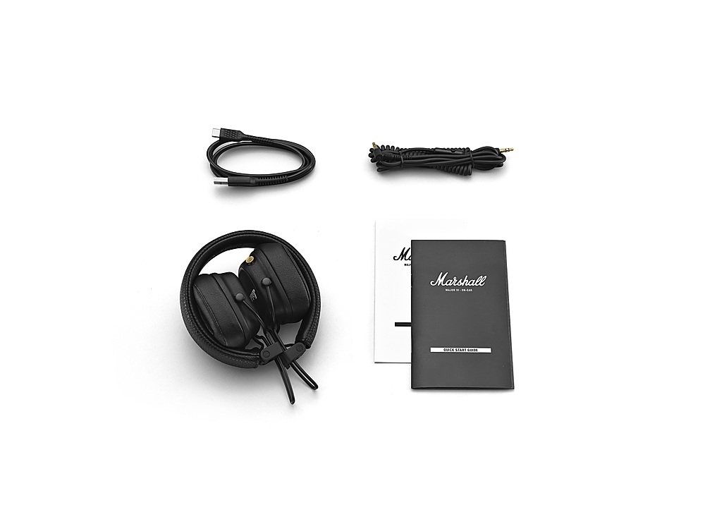 Marshall MAJOR IV Écouteurs Avec fil &sans fil Arceau Musique USB Type-C  Bluetooth Noir - Marshall
