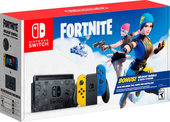 Fortnite Switch Account Best Nintendo Switch Fortnite Wildcat Bundle Yellow Blue Hadskfage Best Buy