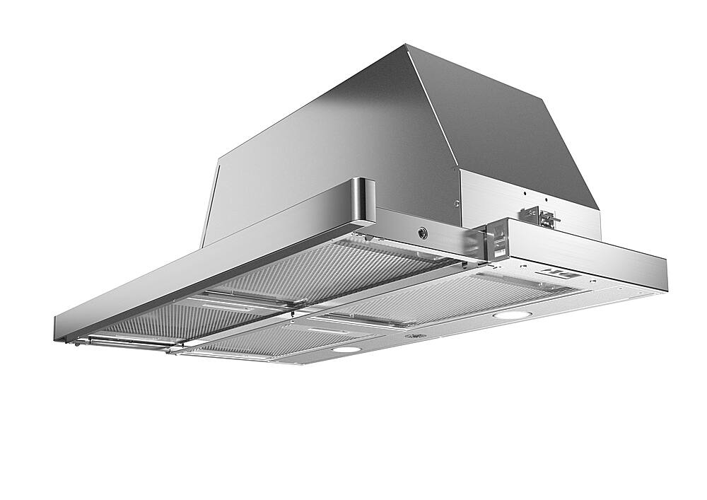 Angle. Bertazzoni - Professional Series 24” Vented Out or Recirculating Range Hood - Stainless Steel.