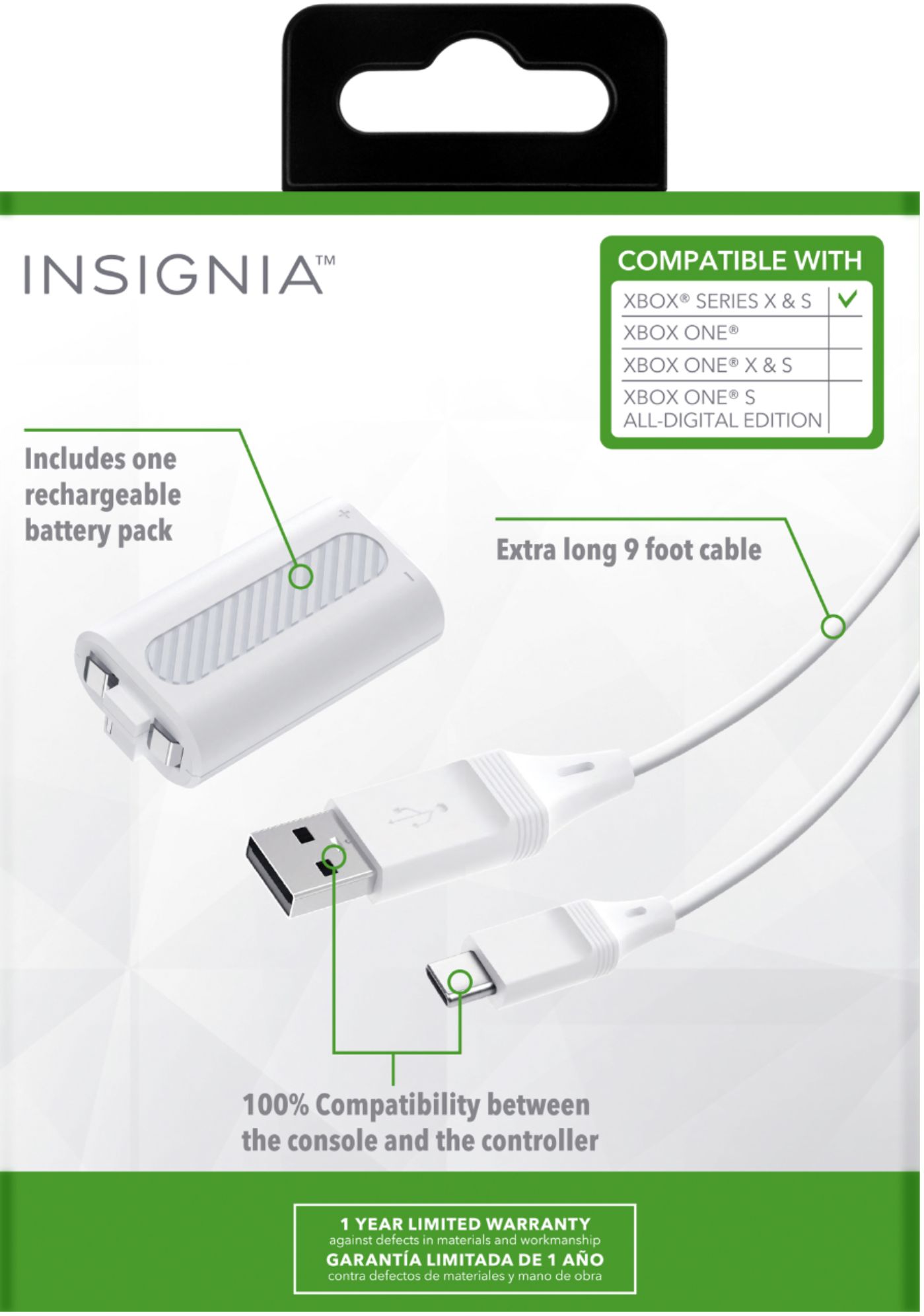 Insignia™ Play + Charge Kit for Xbox Series X | White NS-XBXS9PC - Best Buy