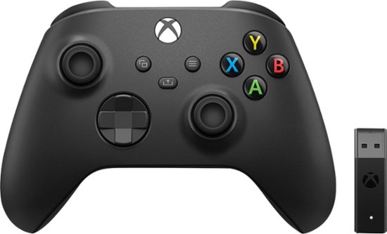 Microsoft Xbox Wireless Controller for Windows Devices, Xbox Series X, Xbox  Series S, Xbox One + Wireless Adapter Carbon Black 1VA-00001 - Best Buy