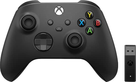 Microsoft Xbox Wireless Controller for Windows Devices Xbox Series X Xbox Series S Xbox One Wireless Adapter Carbon Black 1VA 00001 Best Buy
