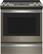 Front. GE - 5.3 Cu. Ft. Slide-In Electric Convection Range with Self-Steam Cleaning, Built-In Wi-Fi, and No-Preheat Air Fry - Slate.